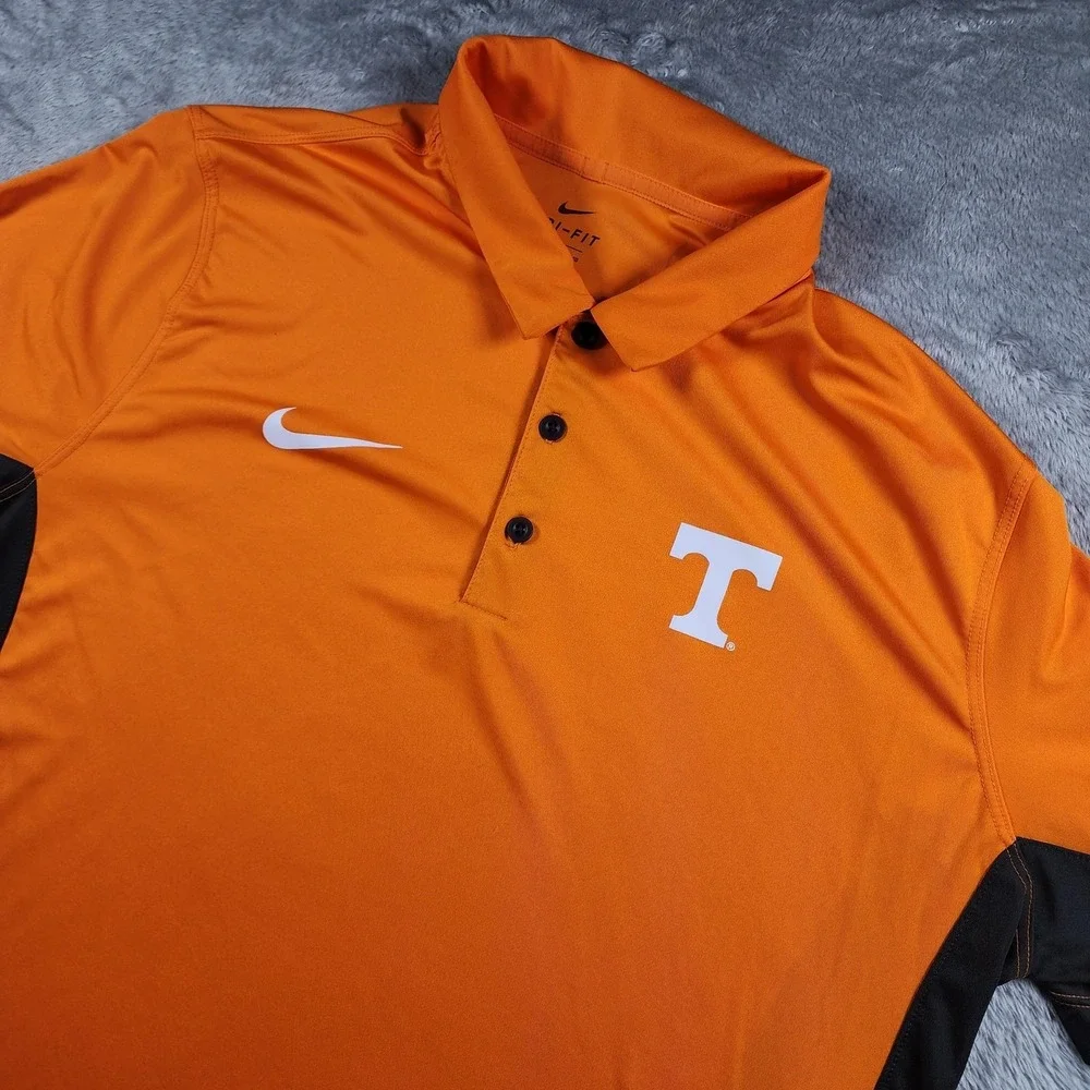 Tennessee Volunteers Shirt Mens‎ XL Orange NCAA Football Nike Dri Fit Polo Golf